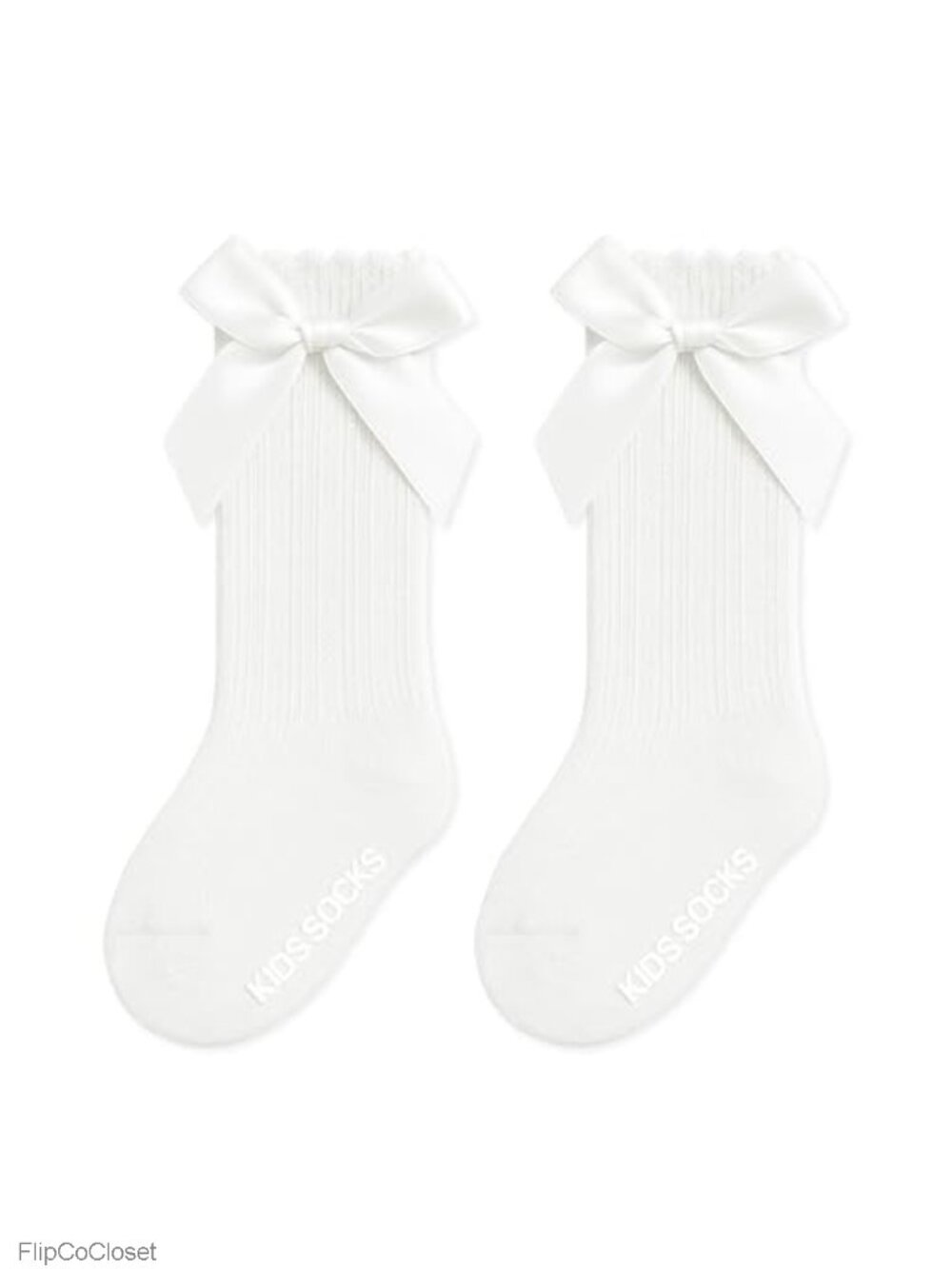 Baby Knee High Socks Non Slip Cotton Bow Infant Stockings Ruffle Toddler